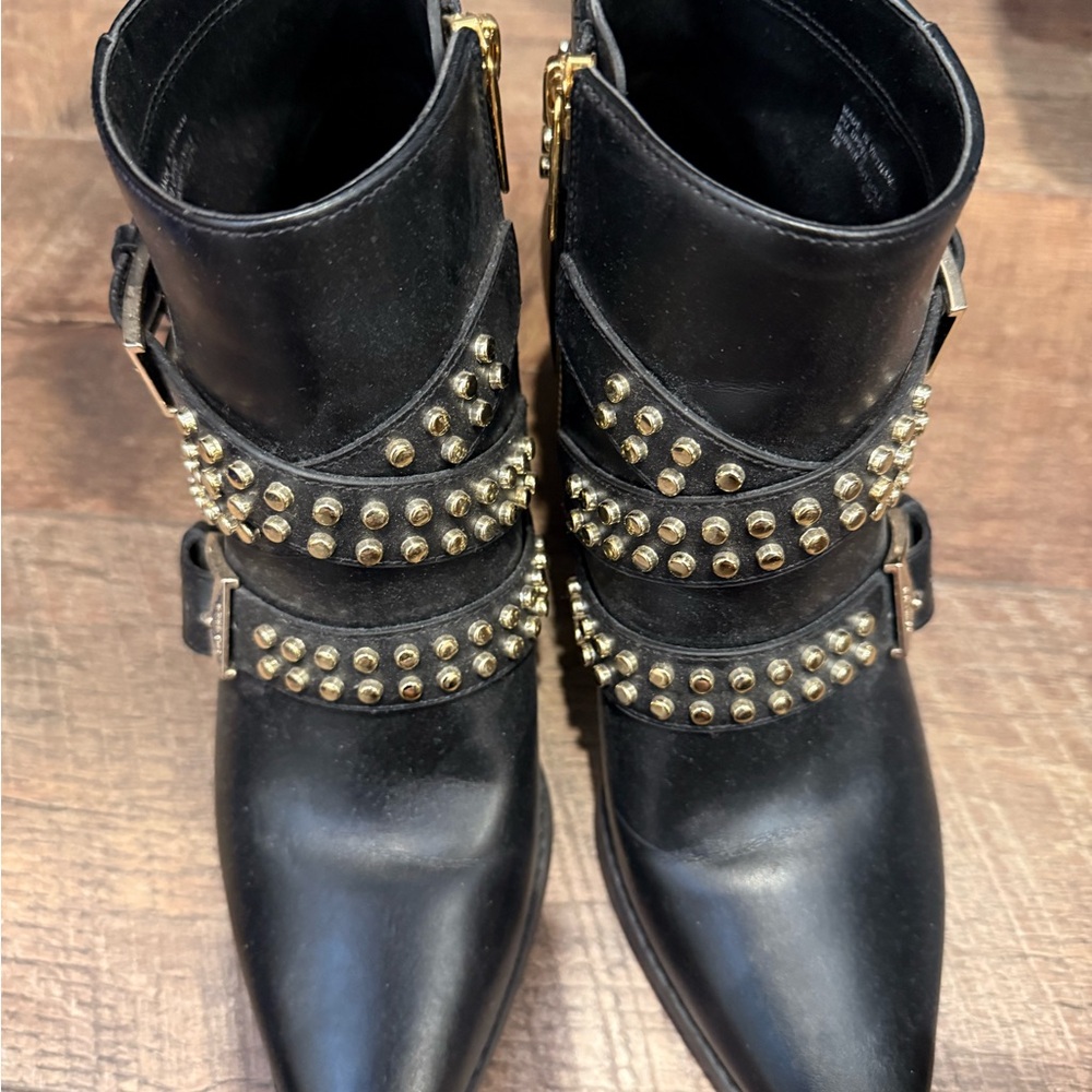 Black Studded Ankle Boots Micheal Kors
